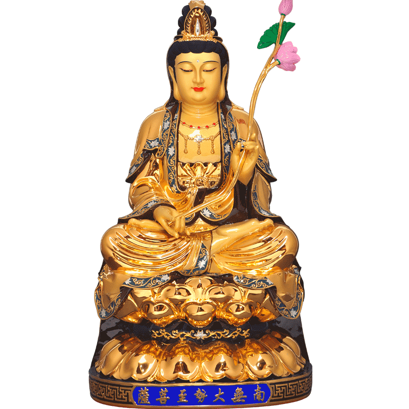 大势至普萨寺庙西方三圣工艺品