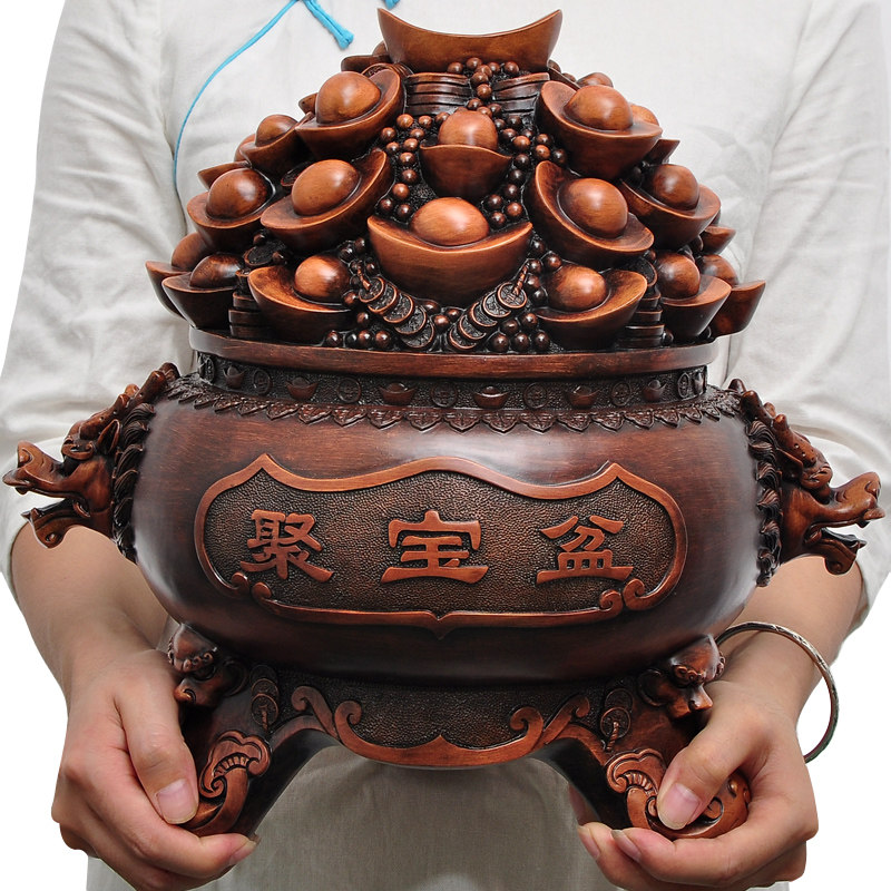 存储钱罐聚宝盆摆件招财风水财位客厅玄关装饰品公司店铺开业礼品