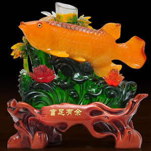 金龙鱼摆件工艺品家居客厅电视柜酒柜玄关隔断装饰品开业乔迁礼品
