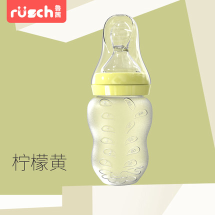 鲁茜米糊奶瓶婴儿硅胶挤压勺米粉喂养勺辅食喂食器宝宝餐具软头勺