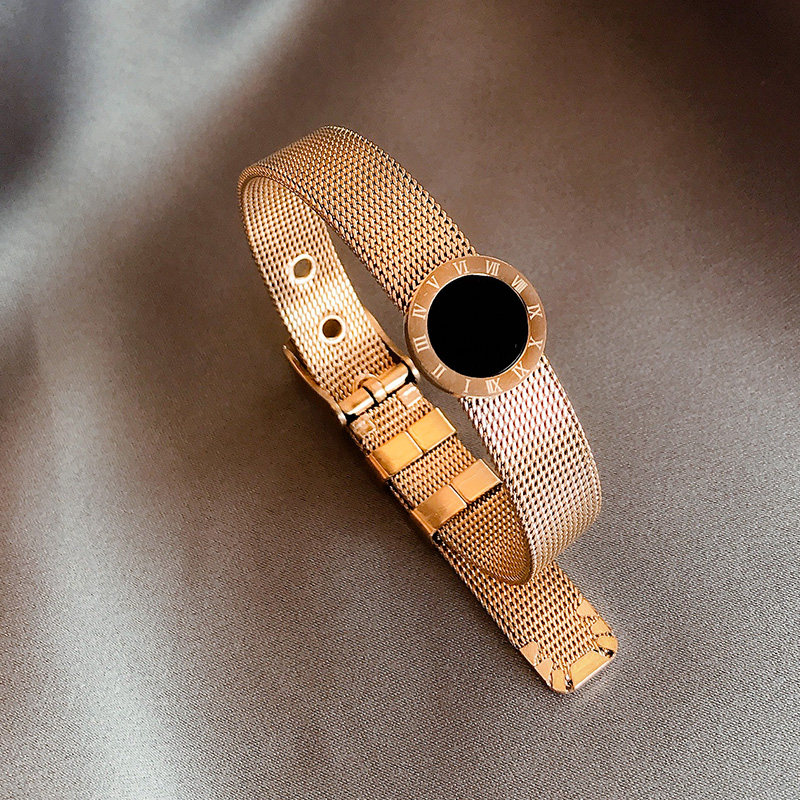 手表带罗马数字手镯ins小众设计手饰玫瑰金色钛钢手饰品网红欧美,饰品/流行首饰/时尚饰品新,手镯,淘宝优惠券,粉丝福利购,淘宝优惠卷