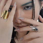 设计感小众戒指女男情侣闺蜜朋克风钛钢不锈钢饰品个性 饰品 时尚