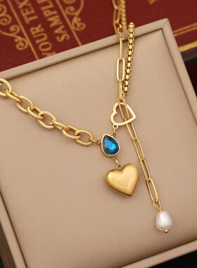 欧美小众时尚设计双层混搭项链