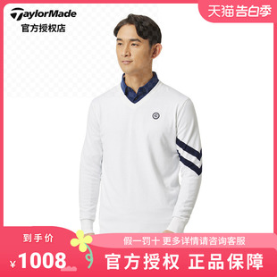 长袖 Taylormade泰勒梅高尔夫服装 男士 圆领针织衫 套头衫 保暖N87335