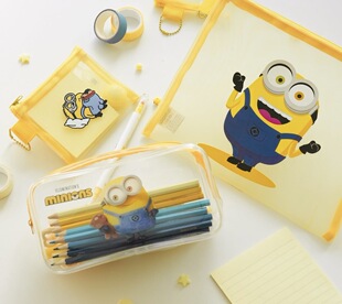 韩国代购  神偷奶爸Bob小黄人minion 笔袋铅笔盒收纳袋笔袋