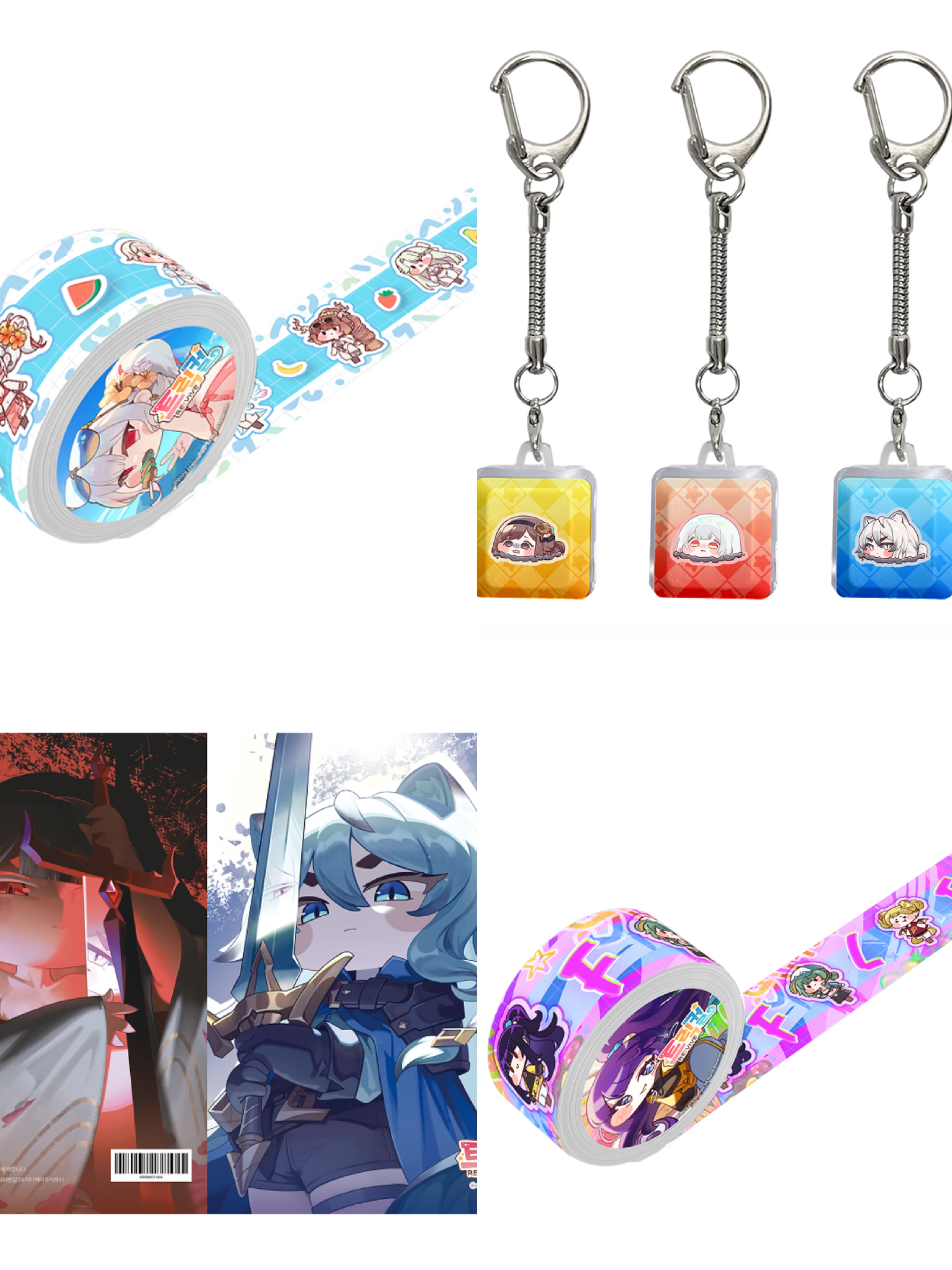 韩国正品 trickcal revive嘟嘟脸恶作剧穿越异世界挂件貼纸文件夾