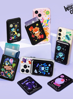 韩国代购正品迪士尼头脑特工队2限忧忧乐乐厌厌磁吸卡包手机卡套背背夹MegSafe