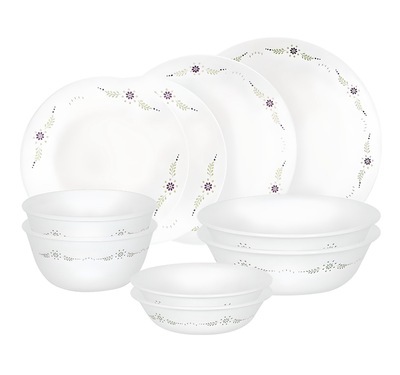 韩国代购 美国 新品 Corelle英式花园圆形耐热玻璃餐具2人10件