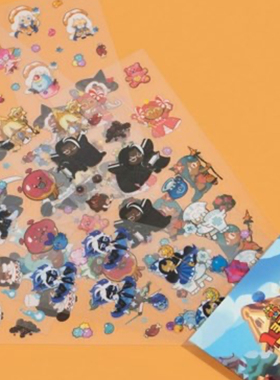 韩国代购跑跑姜饼人cookie run王国周边可爱贴纸一套9张