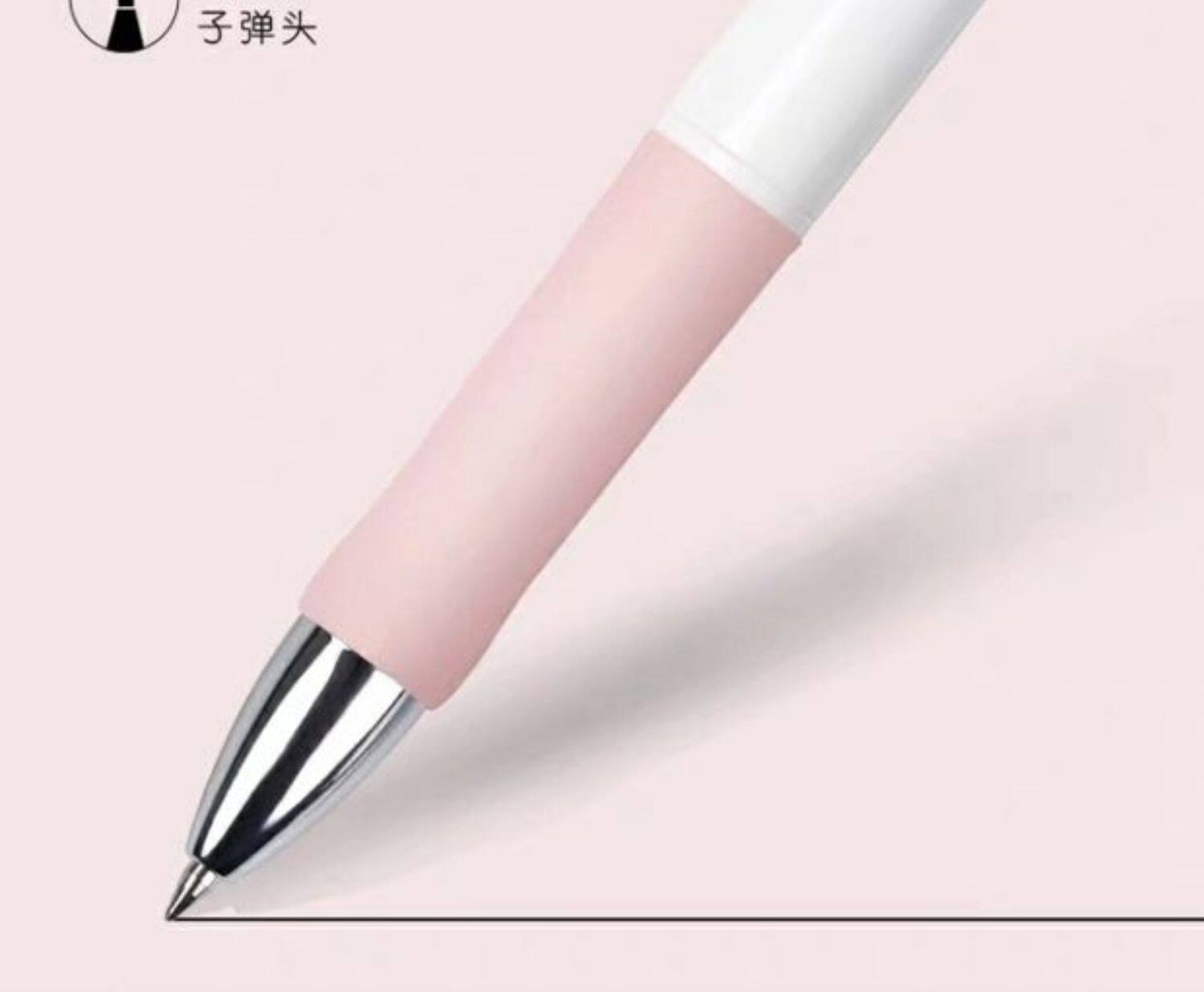 真彩顺滑按动中性笔金A47商务办公白领签字碳素墨水性笔红色墨兰