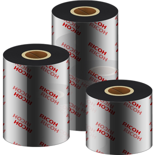 RICOH理光B110A 混合基碳带条码打印机热转印色带40 50 60 70 80 90 100 110mm*300m铜版标签纸合成纸B118B