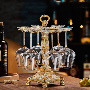 高档红酒杯套装 杯架高脚杯子家用大号红白葡萄酒杯子 水晶玻璃欧式