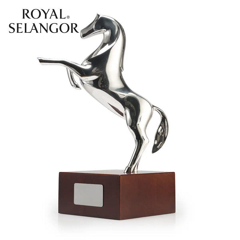 皇家雪兰莪ROYAL SELANGOR雕塑马雕像纯手工进口锡制桌面摆件送礼