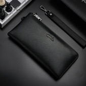 手包商务真皮手抓包男头层牛皮正品 SATCHI 沙驰2025新款 手拿包