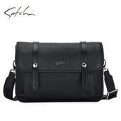 沙驰男士 斜挎包2025新款 真皮单肩包外出便携通勤邮差包