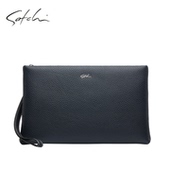 手包真皮大容量时尚 SATCHI 沙驰男士 手拿包商务头层牛皮信封包