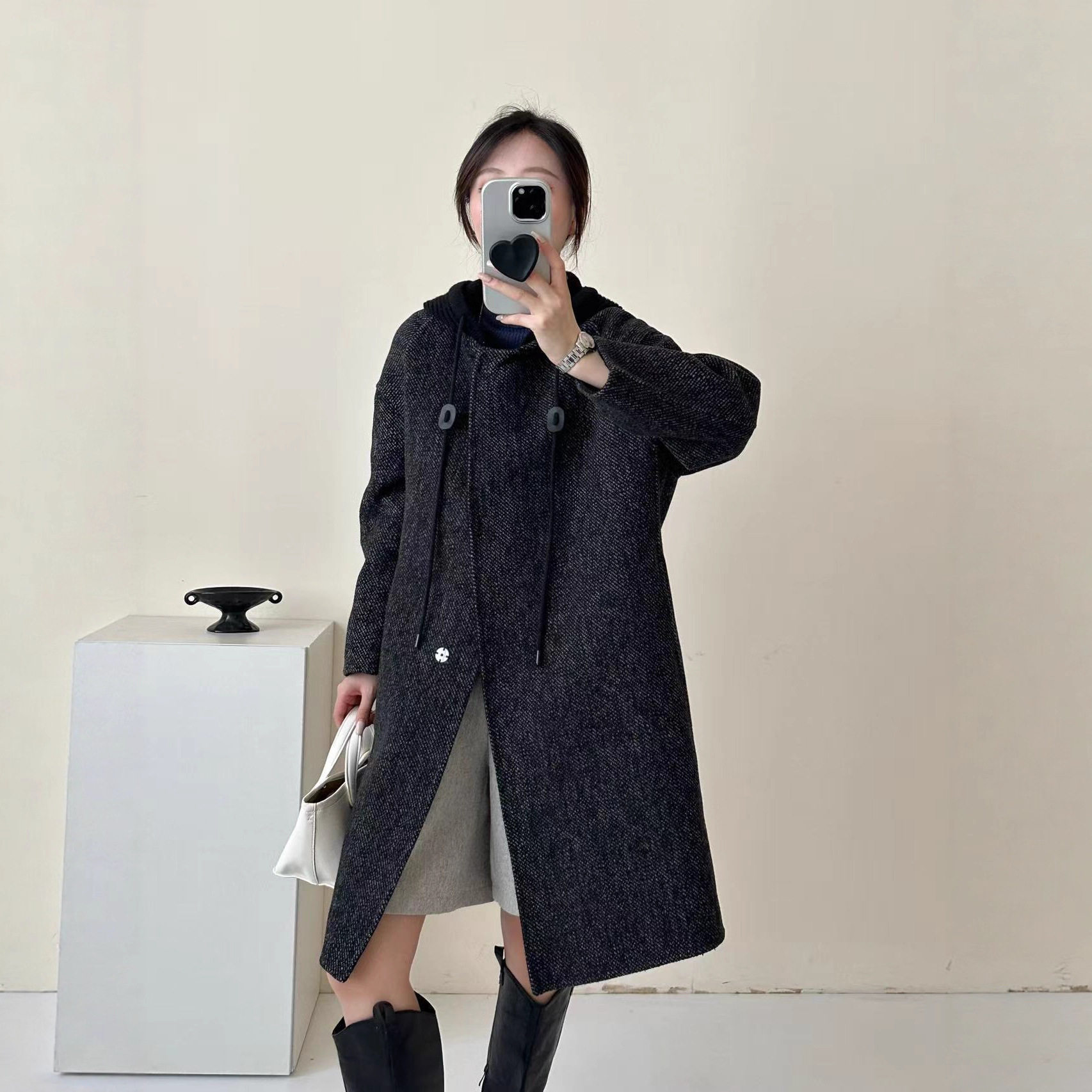 双面呢羊绒大衣女秋冬装2025新款高端中长款毛呢外套宽松时尚
