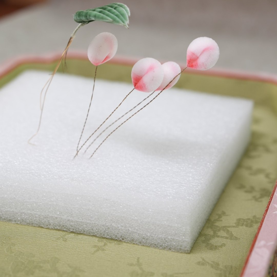 非遗绒花手工diy泡沫板