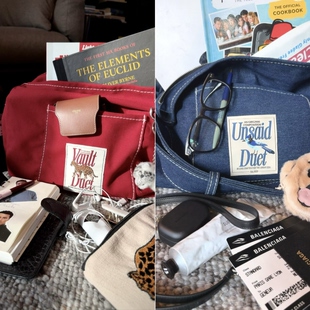 单肩斜挎休闲大容量拉链内兜侧兜帆布包 2026duet原创