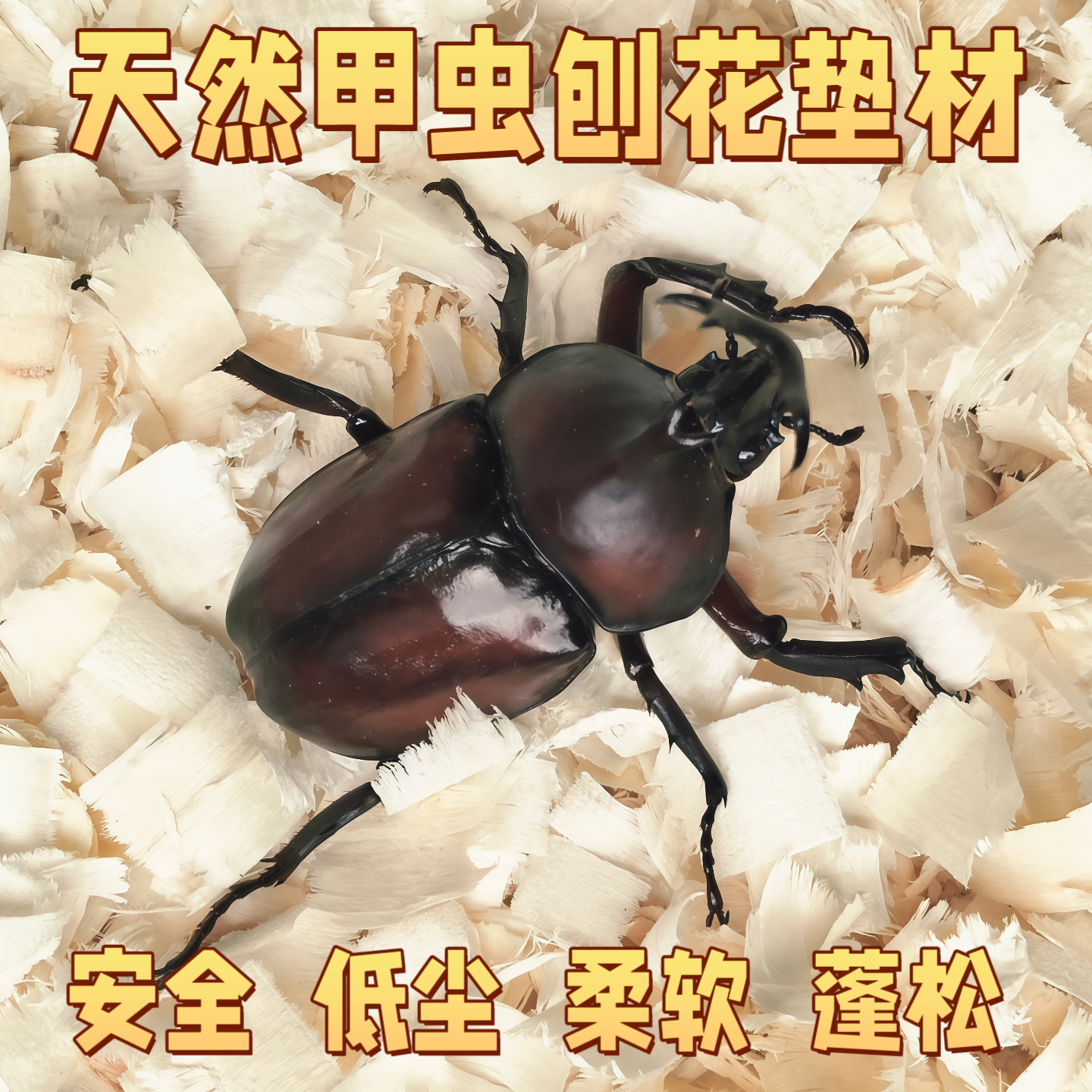 甲虫刨花垫材木屑阔叶木除臭刺猬兔子松鼠龙猫锯末垫材独角仙甲虫