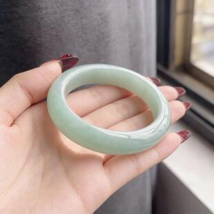 “琼露凝翠”翡翠碧玉玉手镯子玉石正品高冰种首饰女款处理