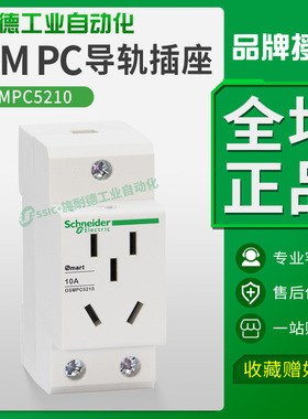 OSMPC5210施耐德OSM系列导轨插座2P10A250V/AC原装正品5孔模数化