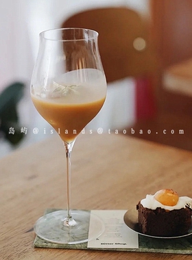 轻奢反口甜酒香槟杯高脚杯ins法式鸡尾酒杯起泡杯玻璃葡萄红酒杯
