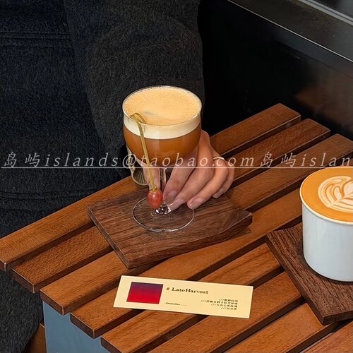 折角方形咖啡隔热垫杯托盘