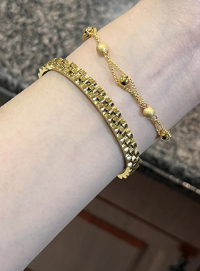 电气白兰钛钢双层手链可水洗