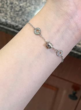 电气白兰可水洗保色罗马吊坠手链