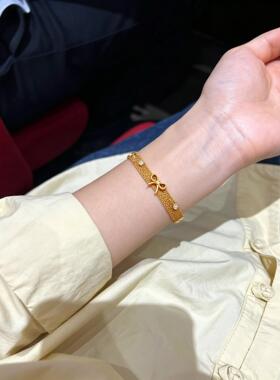 冷门高级蝴蝶结手链女小众设计不掉色简约精致日常百搭手饰手表链