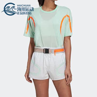 Adidas/阿迪达斯正品夏季新款休闲女子运动圆领短袖T恤 HD9114