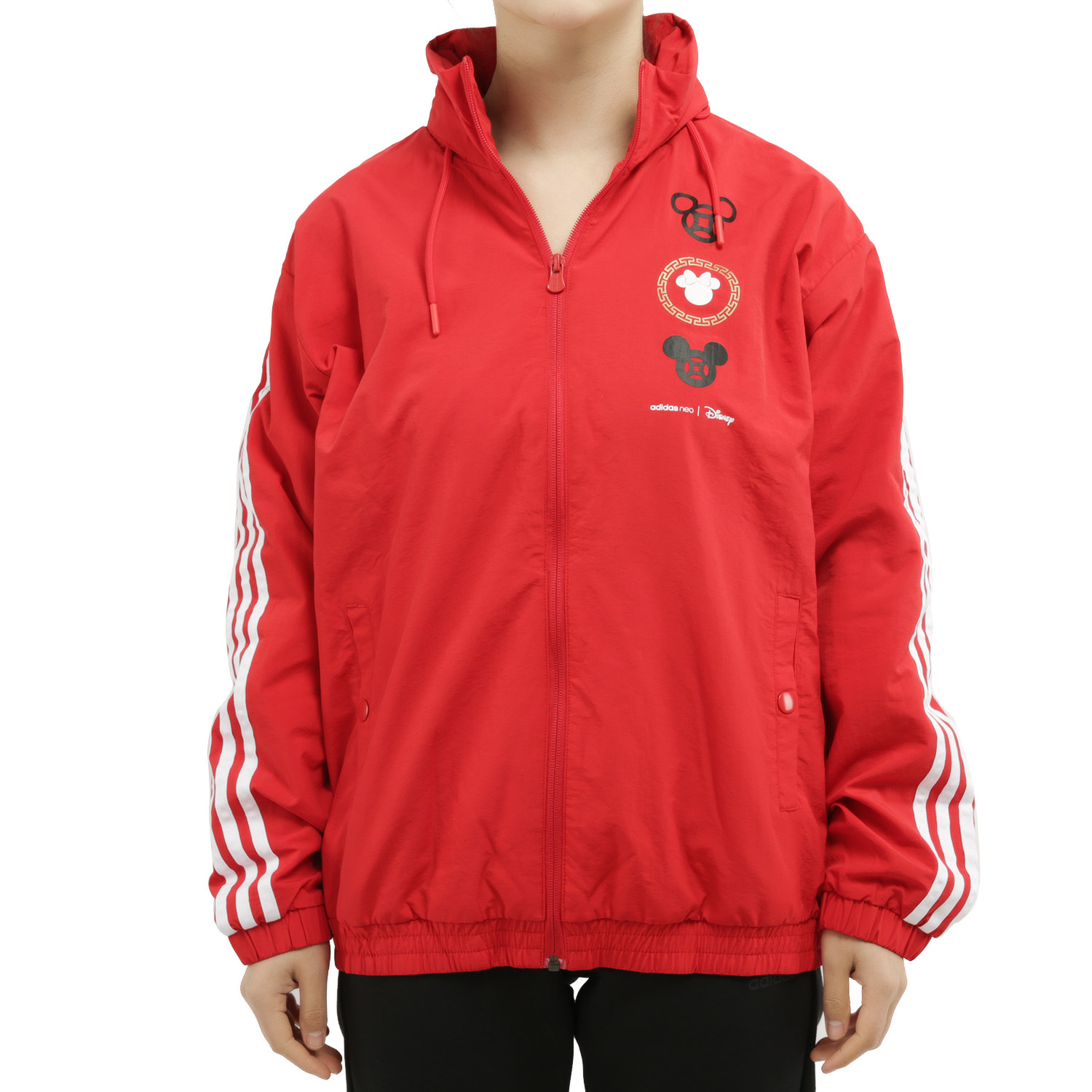 Adidas/阿迪达斯正品春季新款女子鼠年红色运动外套GE7777