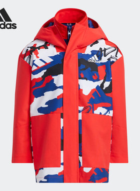 Adidas/阿迪达斯正品小童运动保暖连帽夹克外套H40296