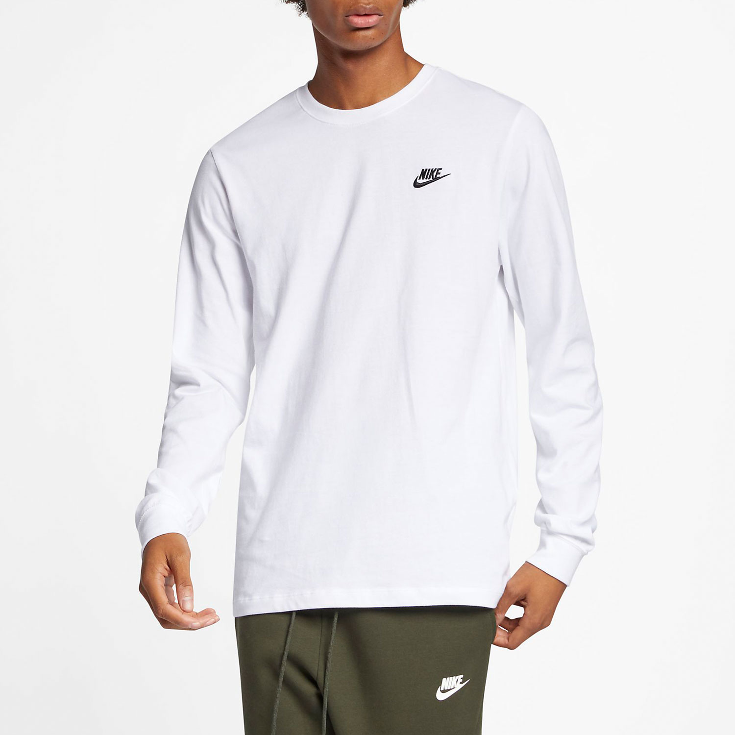 耐克男子运动圆领宽松休闲长袖