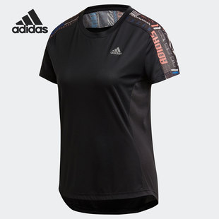 阿迪达斯正品 TEE女子跑步运动短袖 OWN RUN T恤FS9818 THE Adidas