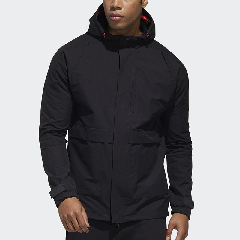 Adidas/阿迪达斯正品新款男子运动型格连帽夹克外套 GF4018