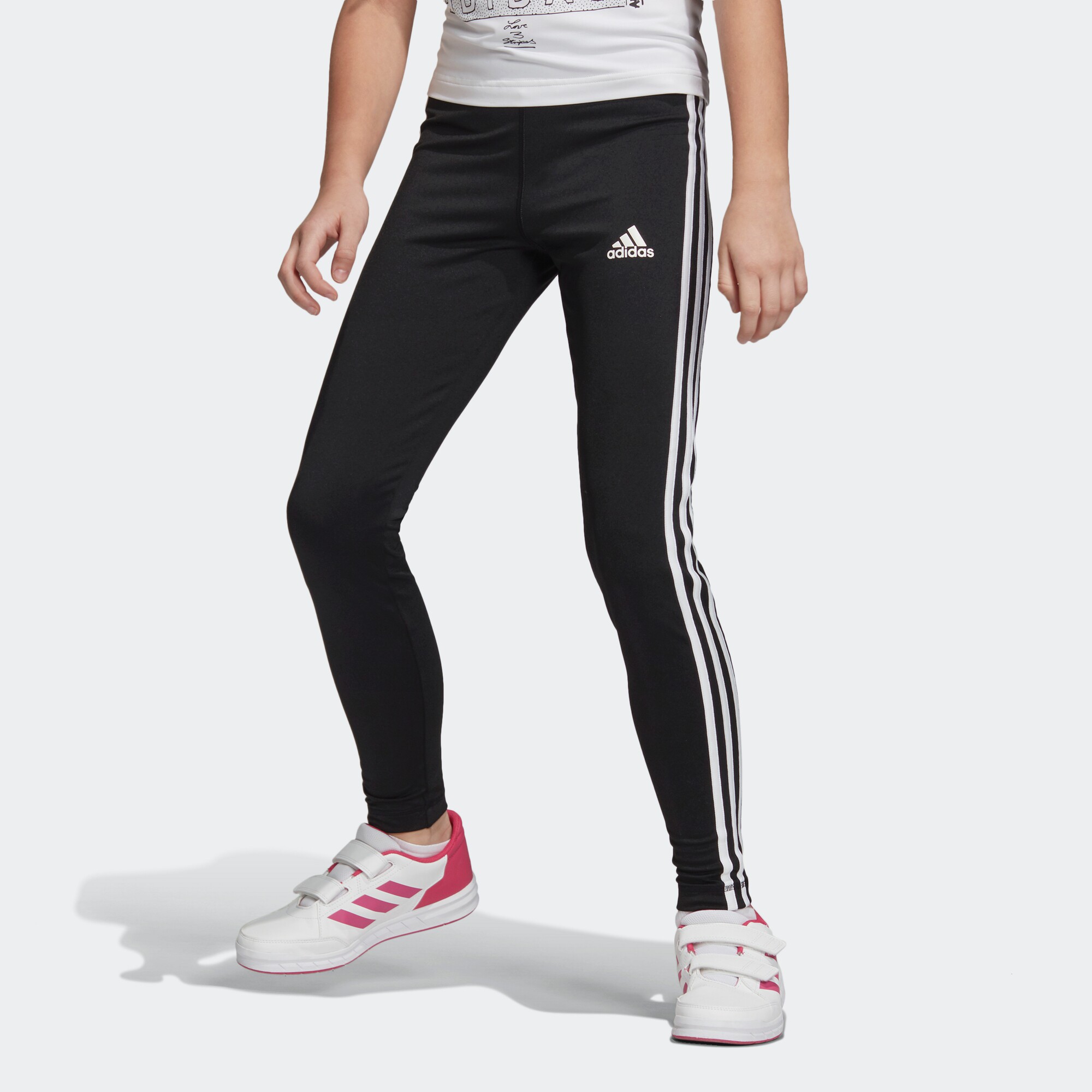 adidas/阿迪达斯正品yg tr eq 3s l t女大童休闲运动紧身裤dv2755