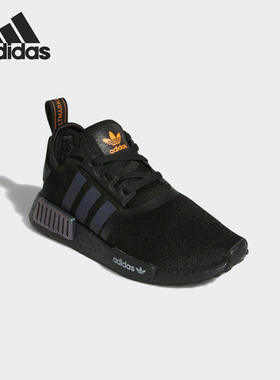 Adidas/阿迪达斯正品NMD R1 Boost 女黑色运动休闲跑步鞋FV8026