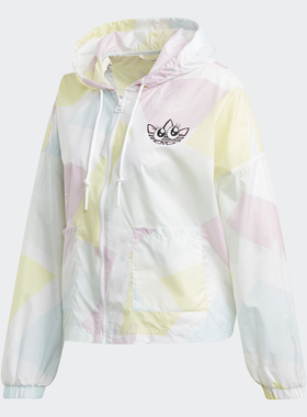 Adidas/阿迪达斯正品 三叶草Graphic WindBr女子运动外套GK3680