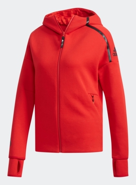 Adidas/阿迪达斯正品新款外套女子ZNE运动针织连帽夹克EA2102