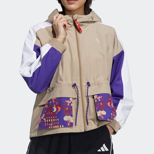 阿迪达斯女拉链休闲运动夹克外套