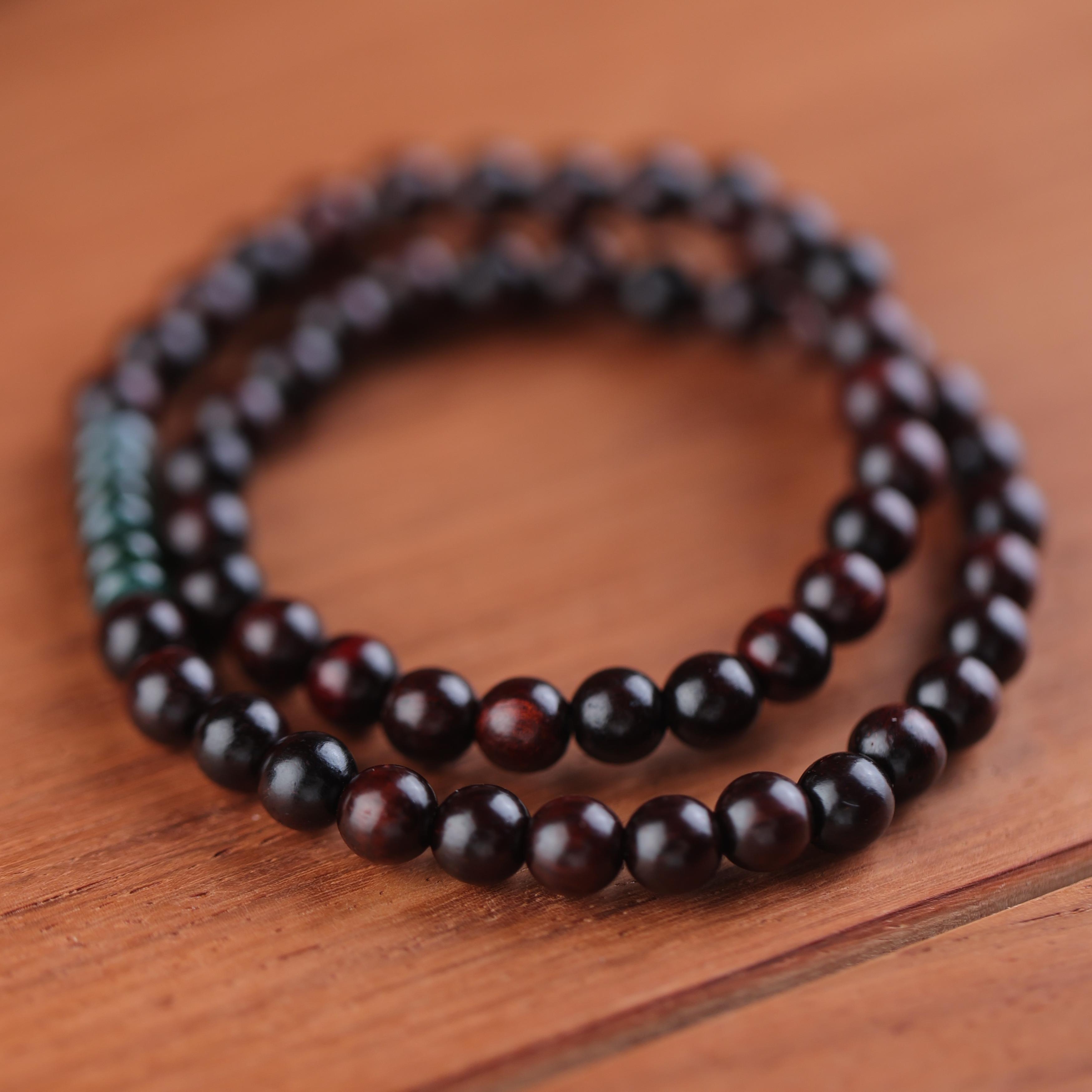 一休哥正宗小叶紫檀双圈手串盘玩