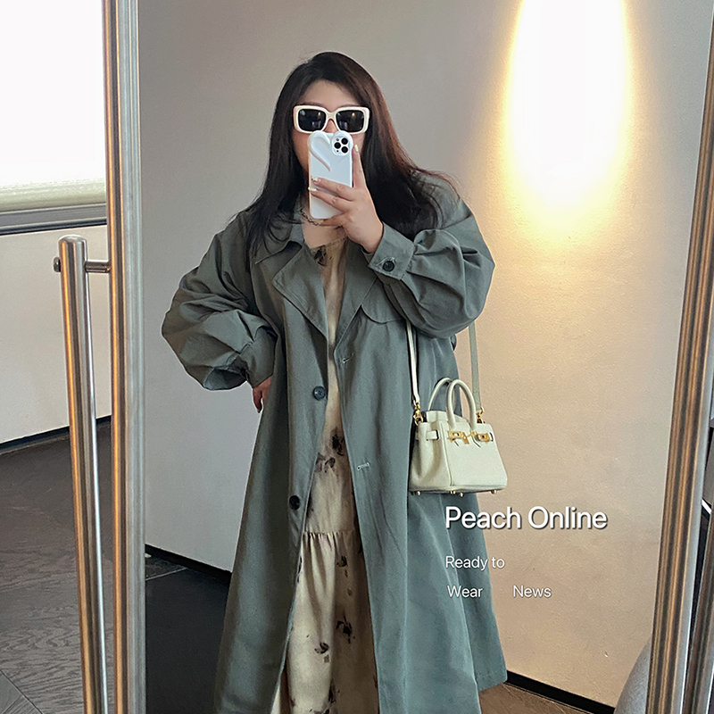 气质设计感显瘦宽松中长款大衣女