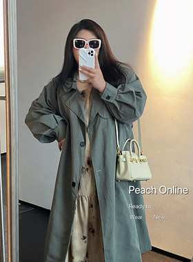 气质设计感显瘦宽松中长款大衣女