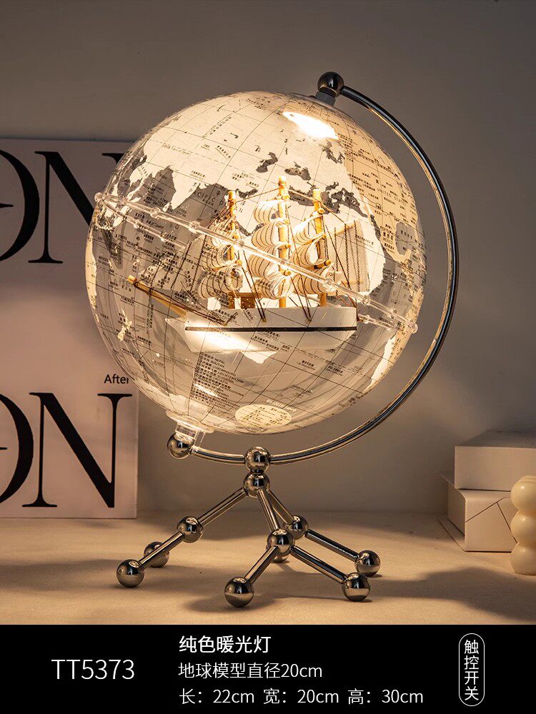 thumbnail for Upgraded sailboat globe ornament with lights light luxury high-end 2026 new birthday gift for girls