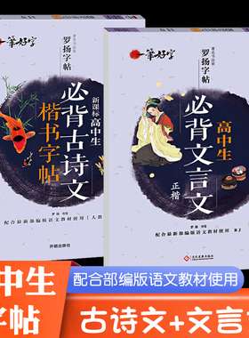 罗扬字帖一笔好字高中生必背文言文古诗文楷书字帖五年高考三年模拟学霸笔记高中语文字帖练字帖知识清单名著导读考点精炼习字帖