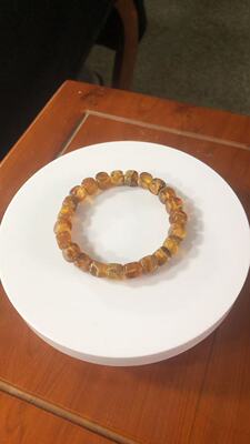 莓莓珠宝天然缅甸琥珀溶洞手串