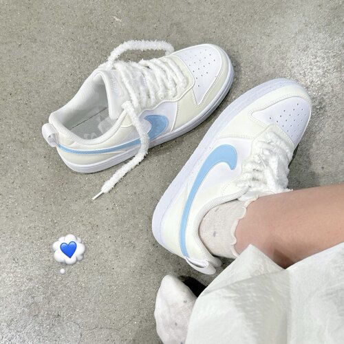 【定制球鞋】 Nike Court Borough海盐蛋挞低帮 板鞋 甜妹 百搭