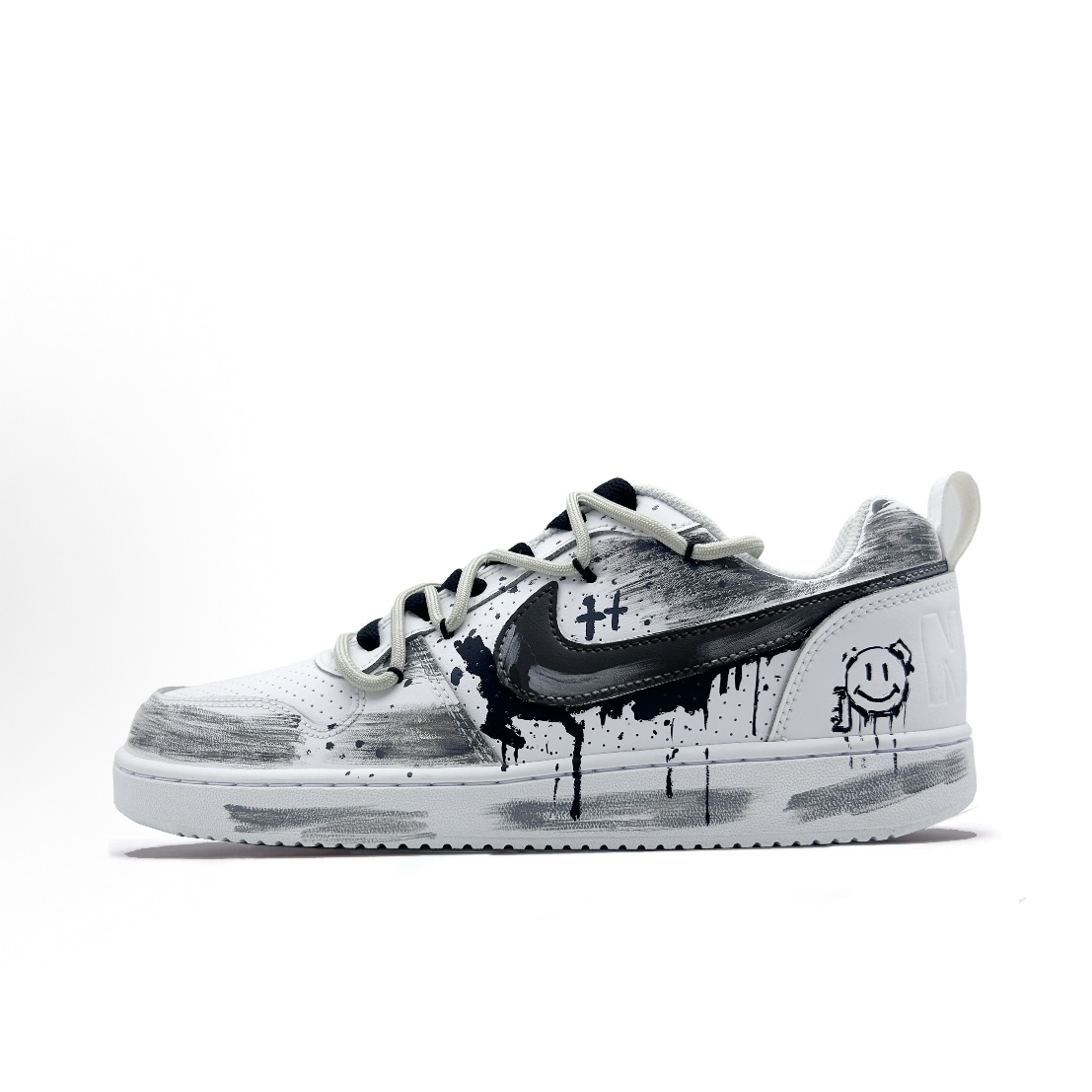【定制球鞋】Nike Court Borough 暗魅幽影 哥特 复古 低帮